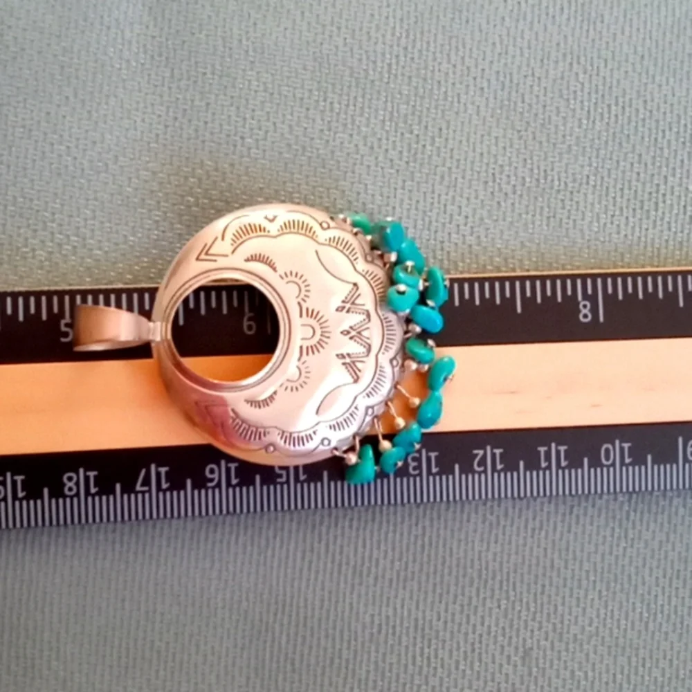 CAROLYN POLLACK STERLING SILVER AND TURQUOISE NECKLACE - Picture 5 of 11